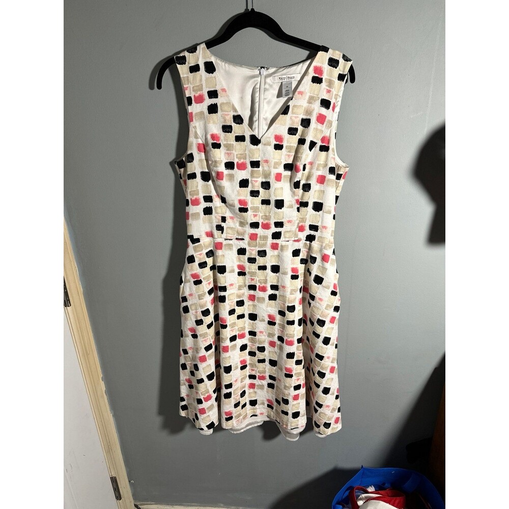 White House Black Market geo print dress